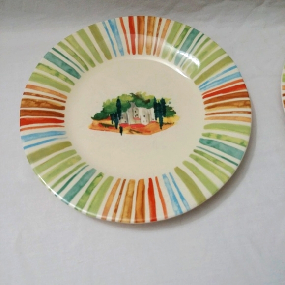 222 Fifth Plates Tuscan Villa Porcelaine Fine - Picture 3 of 5